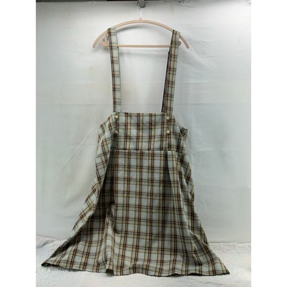 SHEIN Plaid Jumper - Women's 2X - Adjustable Straps, Cute Buttons - Picture 1 of 10